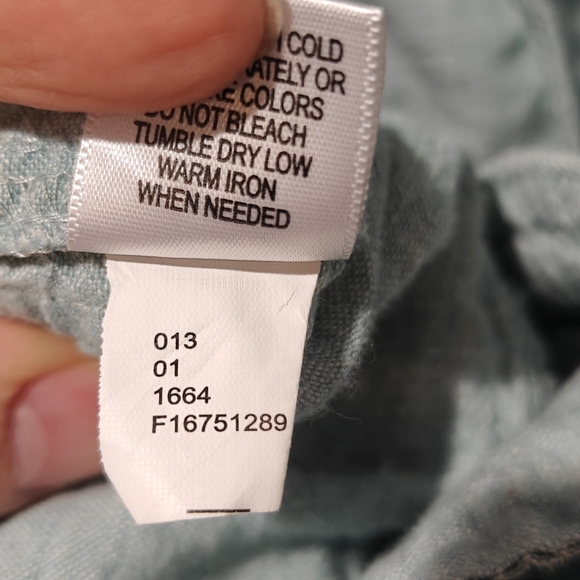 Vintage Linen XL Cardigan Cherokee Baby Blue Textured Button Up - Picture 6 of 7